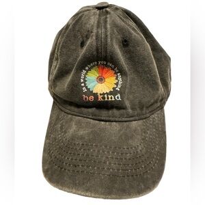 Retro Strap Back In A World Where You Can Be Anything BE KIND Acid Baseball Hat